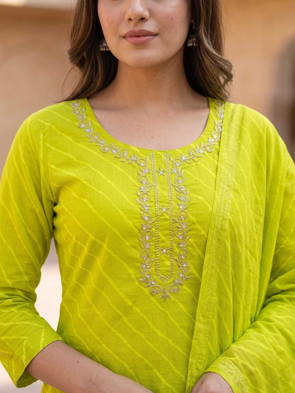 Hariyaali Lehariya Kurti Set KST06