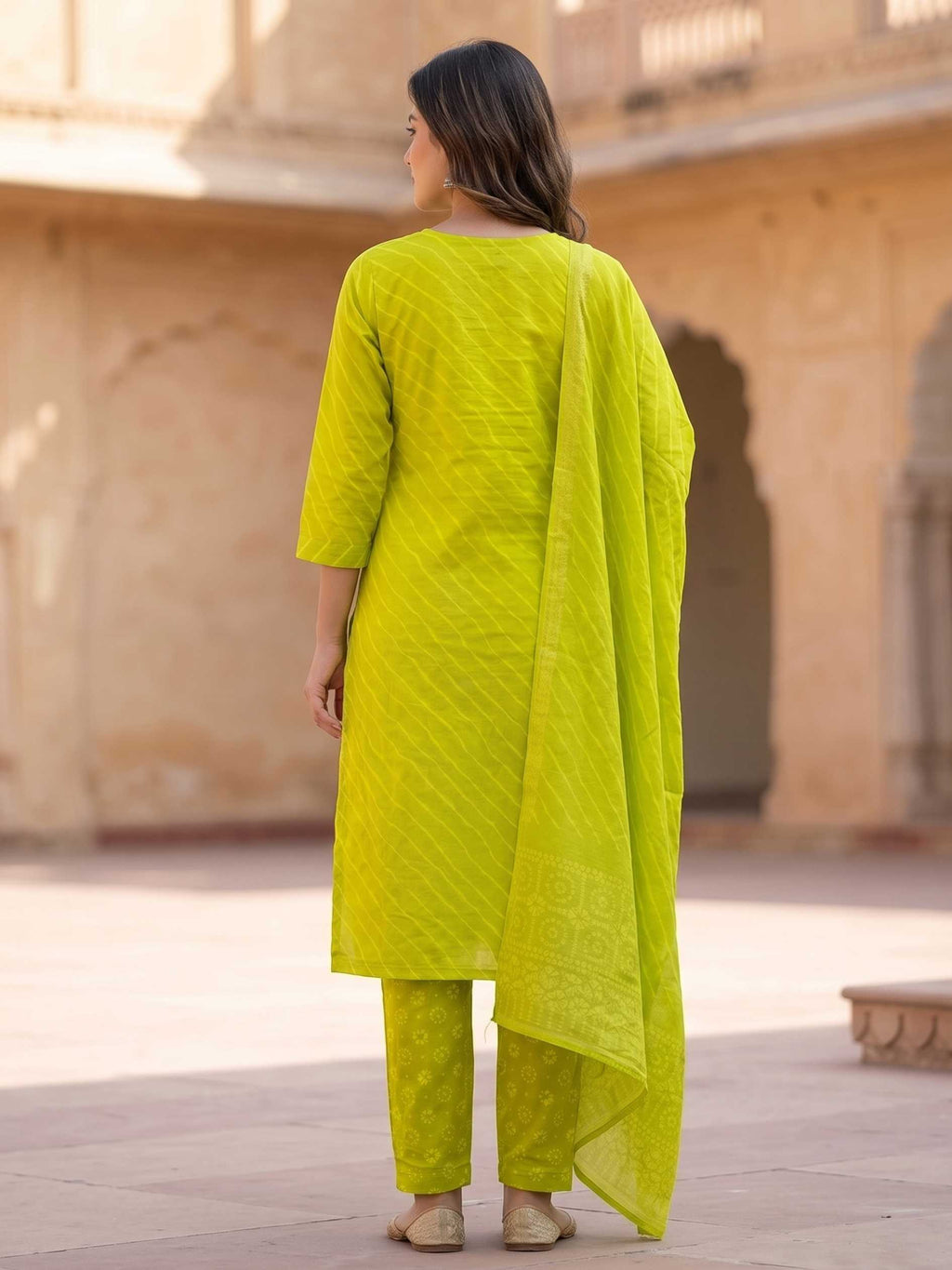 Hariyaali Lehariya Kurti Set KST06