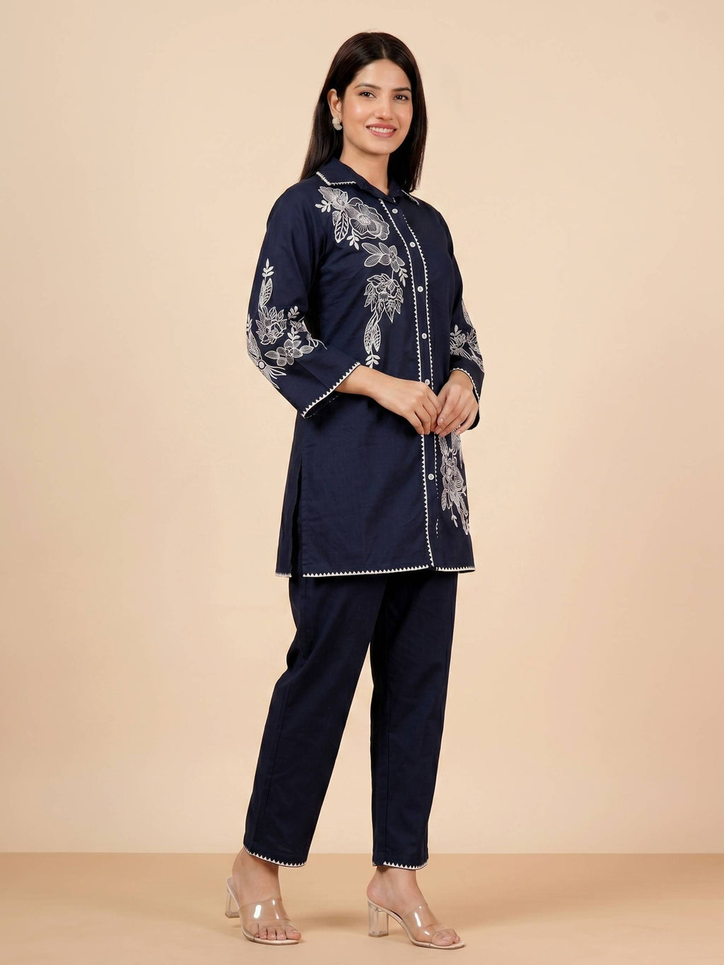 Navy Bloom Co-ord Set COS01