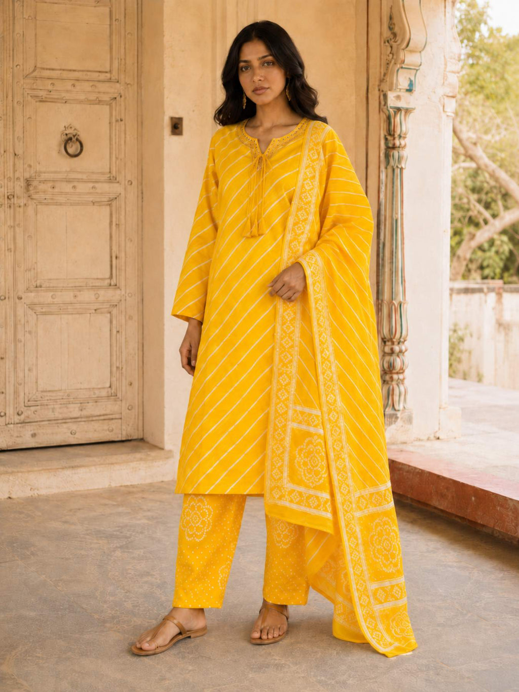 Sona Leher Leheriya Suit Set KST10