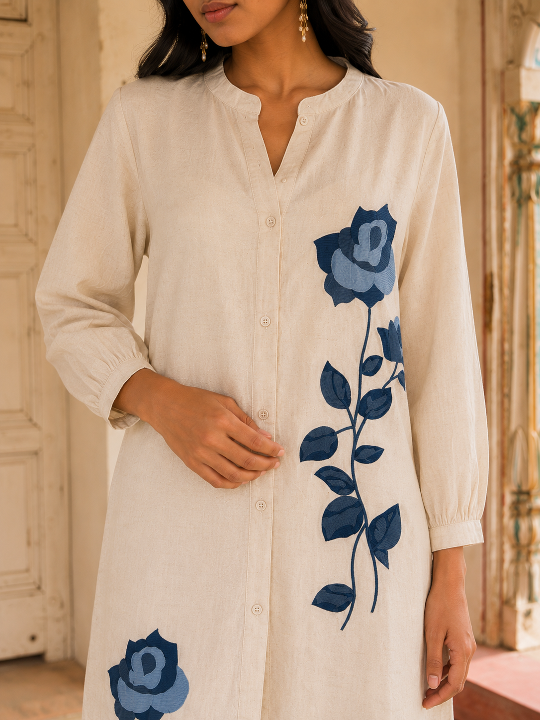 Neelam Ivory Embroidered Coord Set COS09