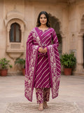 Jamuni Noor Leheriya Suit Set KST14