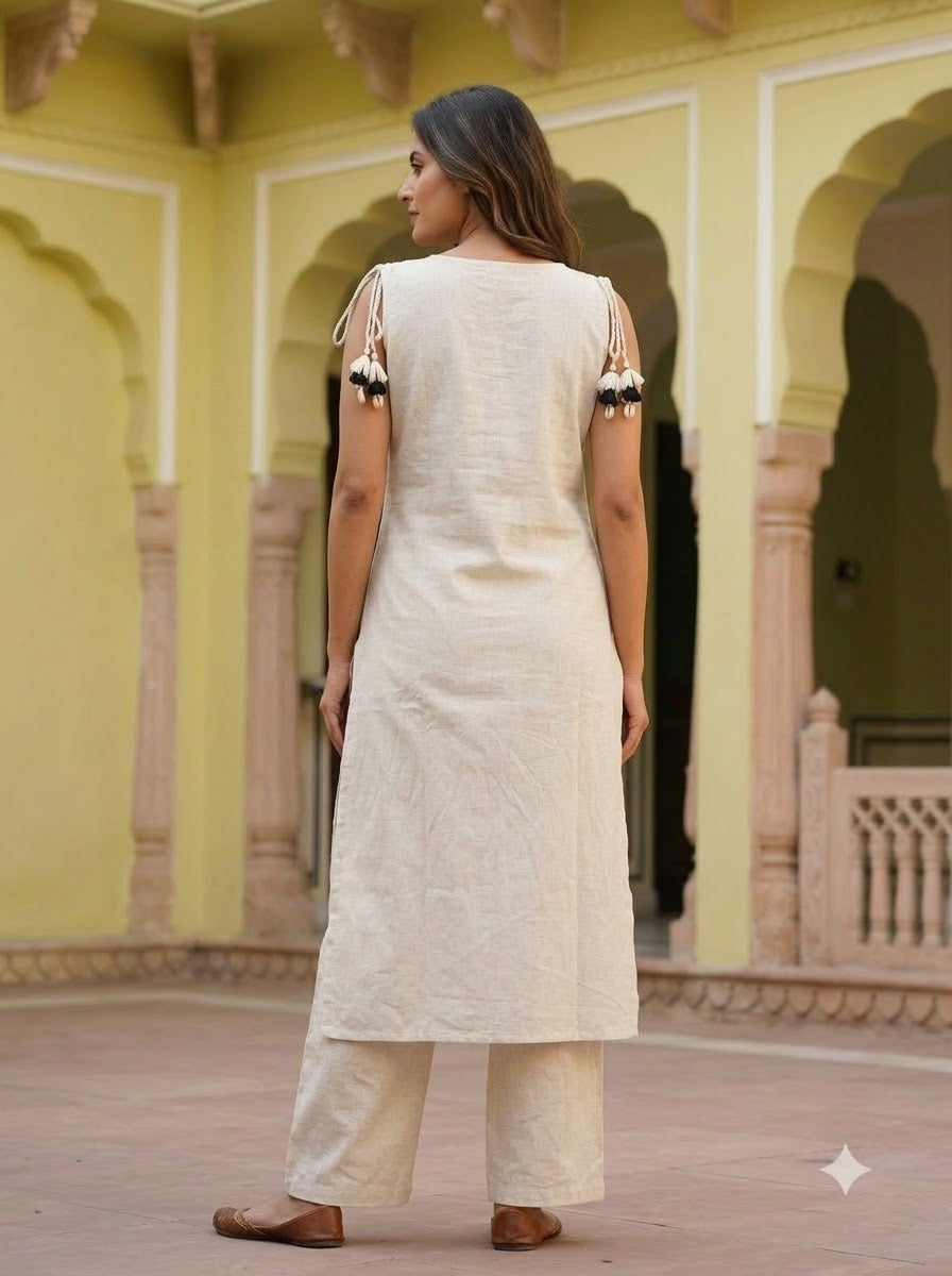 Sitara Embroidered Kurti Co-ord Set COS10