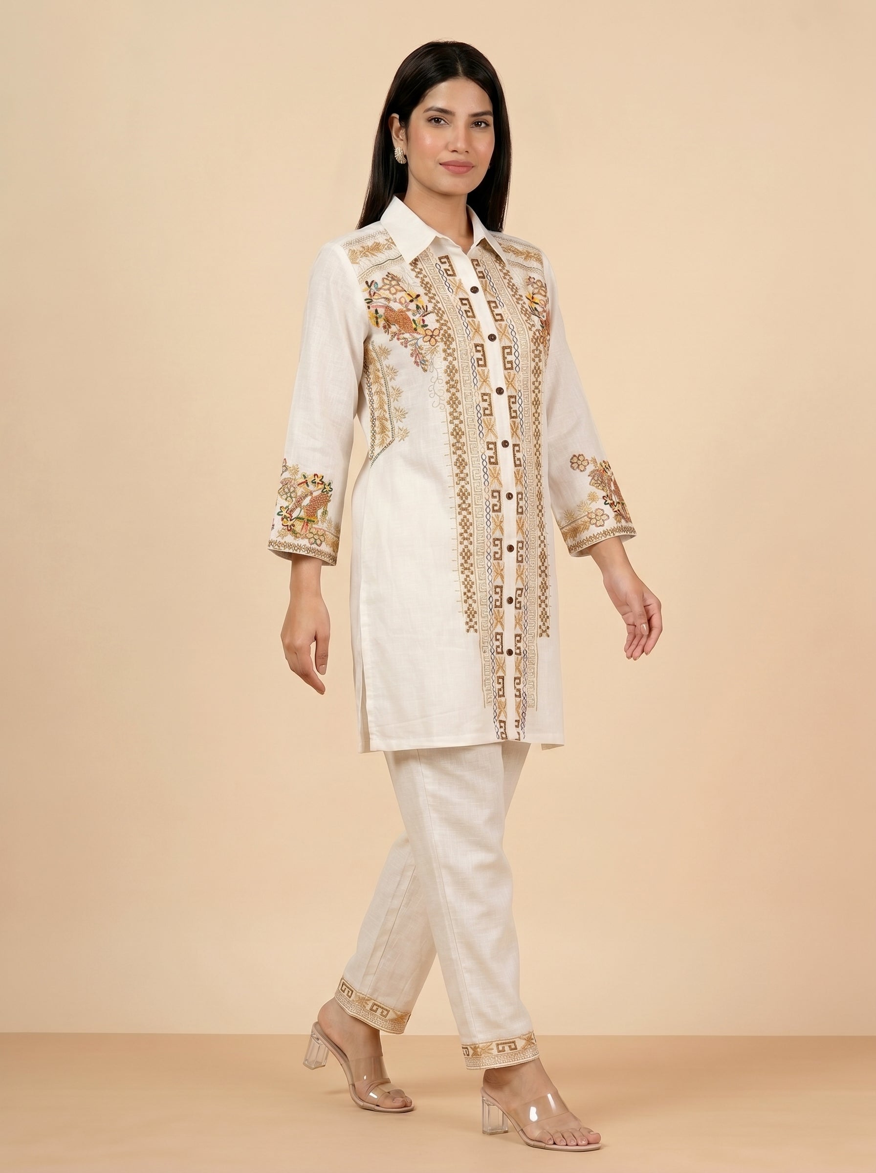 Mehr Ivory Co-ord Set COS04